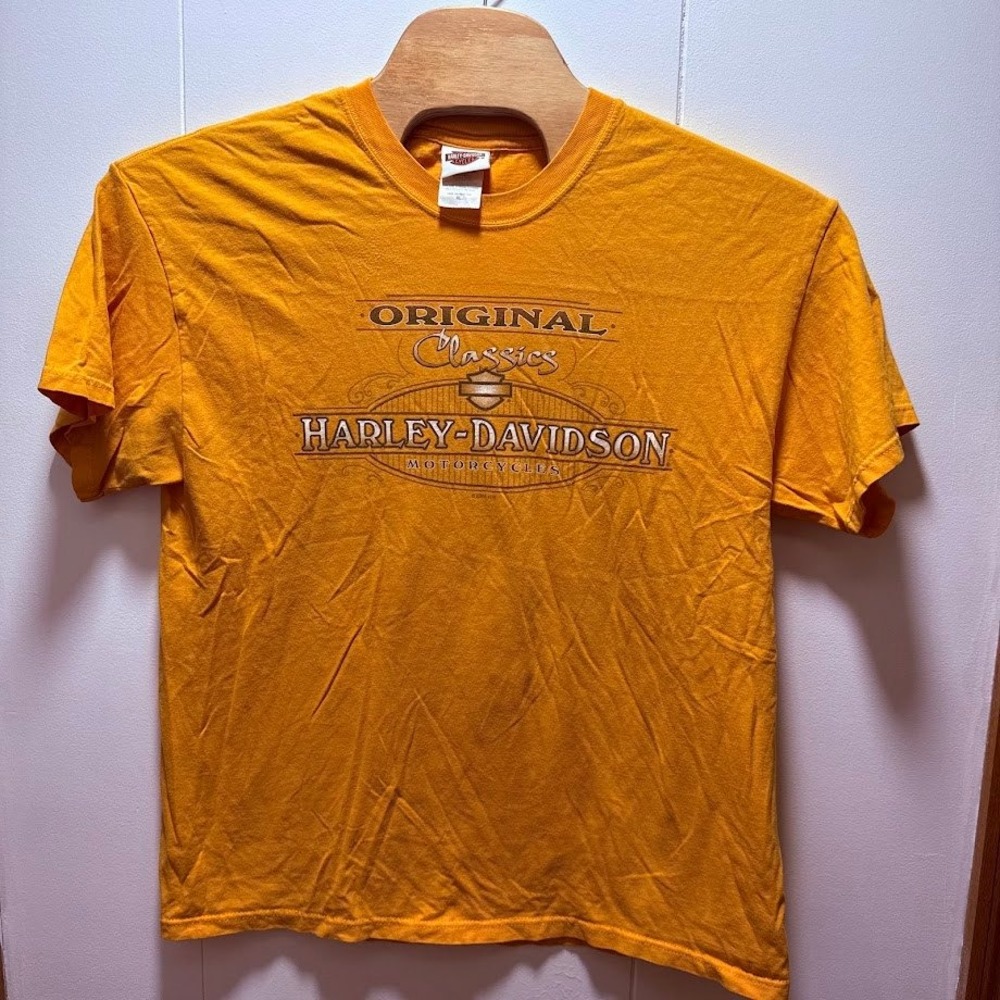 Harley-Davidson Maui Hawaii Graphic T-Shirt Mens XL Orange Original Classics 05